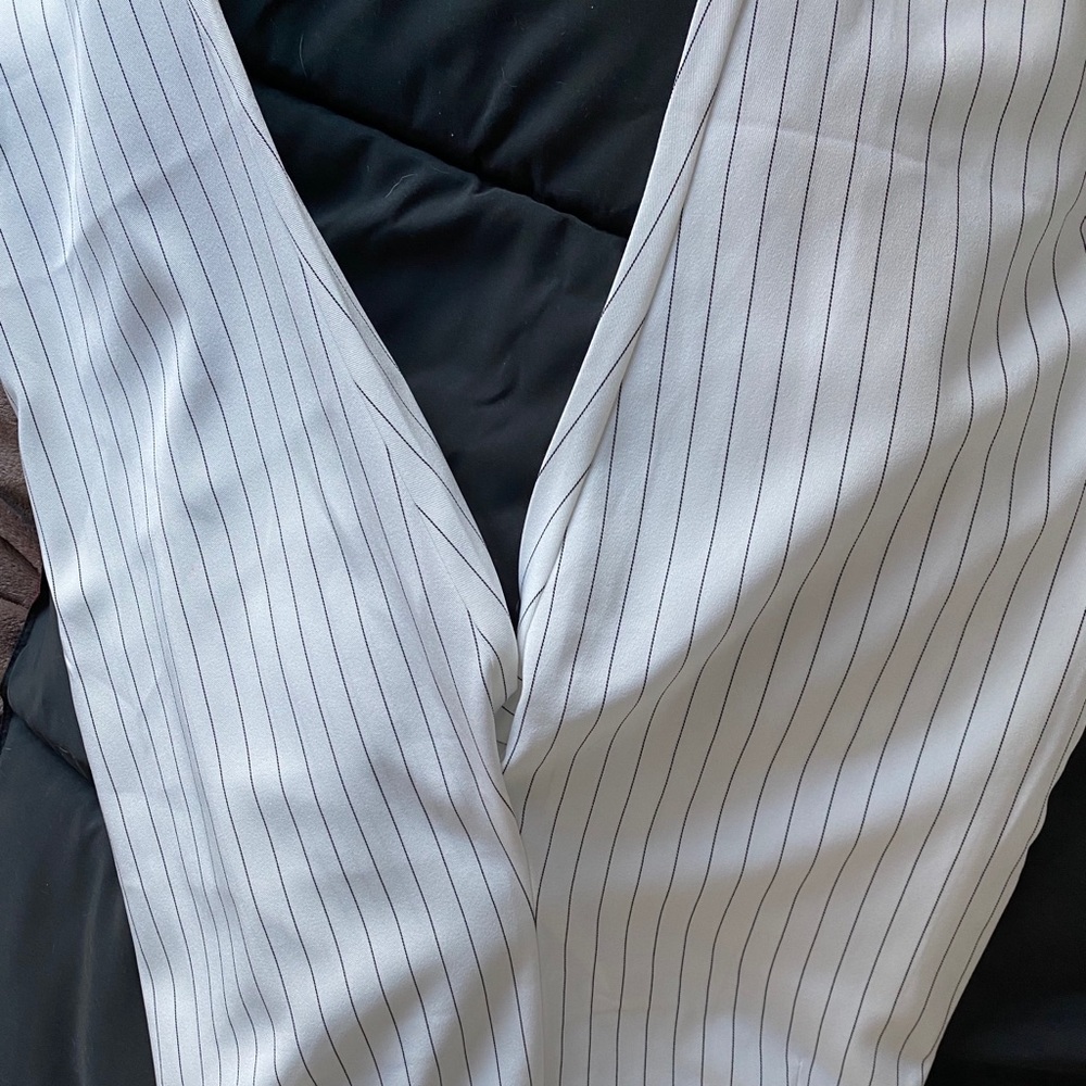 SOLD Brand new without tags white pinstripe pants